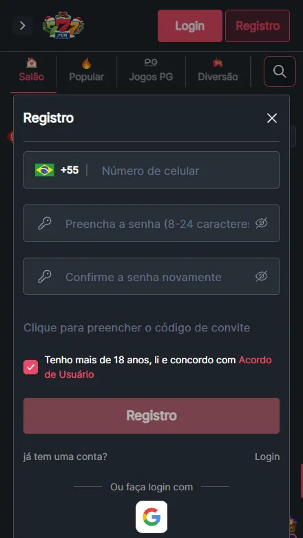 Cadastro na 777bet – crie sua conta em poucos passos